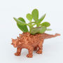 Ankylosaurus Dinosaur Planter With Plant, thumbnail 1 of 8