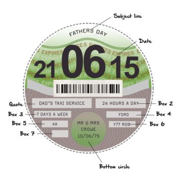 Personalised Tax Disc Father's Day Print, 5 of 5