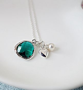 Emerald May Birthstone Drop Necklace, 4 of 6