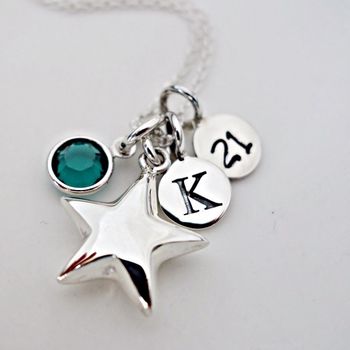 Birthstone Silver Star Necklace, 12 of 12