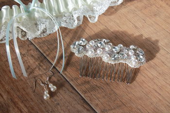 Bridal Garter New 'Elle' Vintage Inspired Garter, 5 of 5