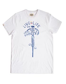 'Live Life On Two Wheels' Graphic T Shirt, 2 of 3