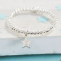 Girl's Personalised Sterling Silver Star Charm Bracelet, thumbnail 1 of 4
