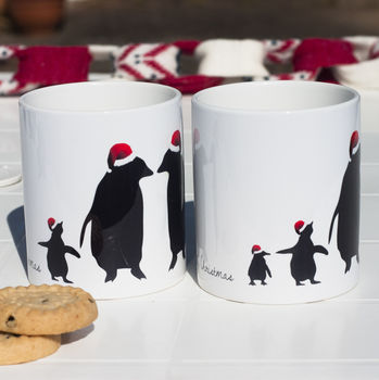 Christmas Penguin Family Mug, 3 of 4
