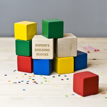 Personalised Baby's First Wooden Block Set, 3 of 4