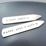 Personalised Silver Collar Stiffeners, thumbnail 1 of 3