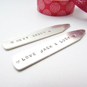 Personalised Silver Collar Stiffeners, 2 of 3