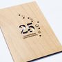 Silver 25th Anniversary Wooden Card, thumbnail 1 of 5