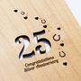 Silver 25th Anniversary Wooden Card, thumbnail 2 of 5