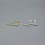 Contemporary Thin Line Bar Stud Earrings, thumbnail 1 of 10