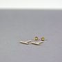 Contemporary Thin Line Bar Stud Earrings, thumbnail 2 of 10