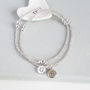 Sterling Silver Personalised Initial Beaded Bracelet, thumbnail 3 of 5