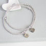 Sterling Silver Personalised Initial Beaded Bracelet, thumbnail 4 of 5