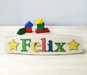 Personalised Name Puzzle With Stars, 2 of 6
