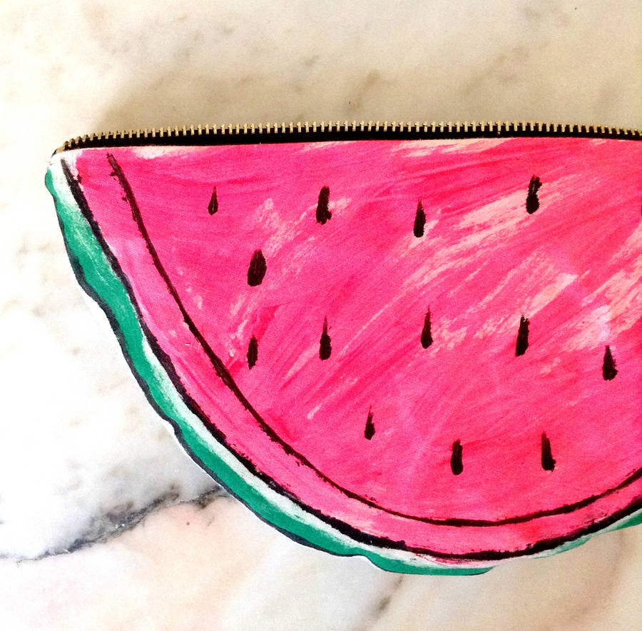 watermelon zip pouch by pup tart handmade | notonthehighstreet.com