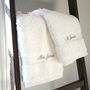 Personalised Mr And Mrs Wedding Towels, thumbnail 1 of 4