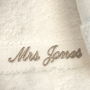 Personalised Mr And Mrs Wedding Towels, thumbnail 4 of 4