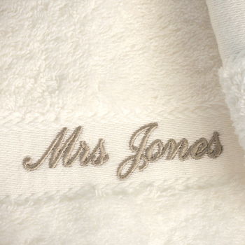 Personalised Mr And Mrs Wedding Towels, 4 of 4