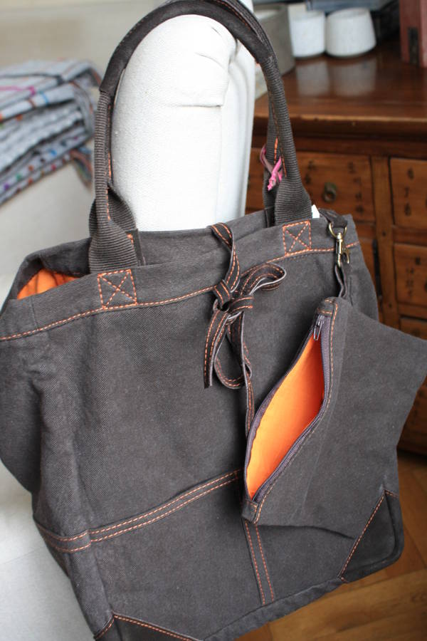 Weekend French Tote Bag By Ville Et Campagne | notonthehighstreet.com