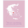 Honeymoon In Greece Personalised Print, thumbnail 4 of 10