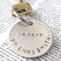 Personalised 'Mr And Mrs' Wedding Day Keyring, thumbnail 1 of 4