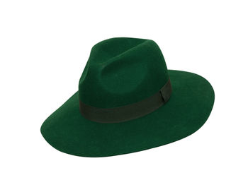Green Relaxed Wool Fedora, 4 of 6