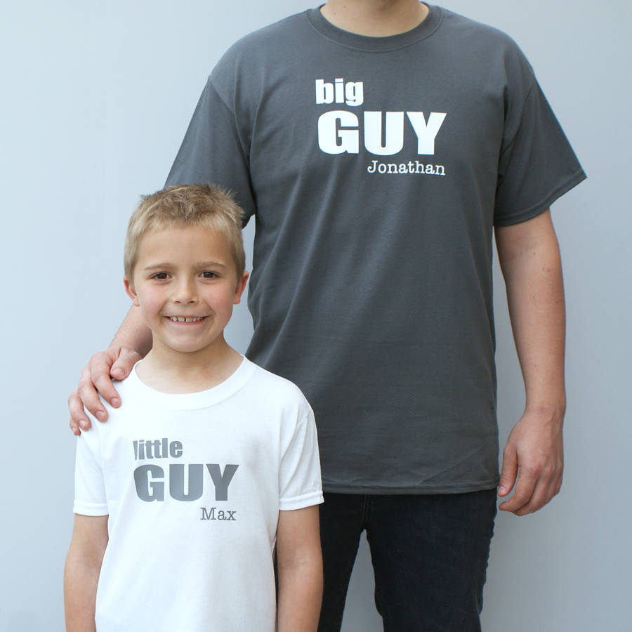 Personalised Big And Little Guy T Shirt Set By Sparks And Daughters 8526