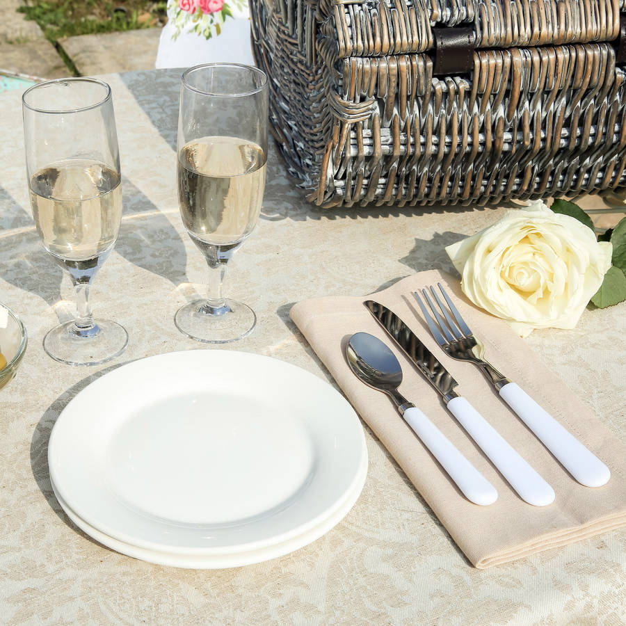 personalised kensington two person wicker picnic basket by dibor