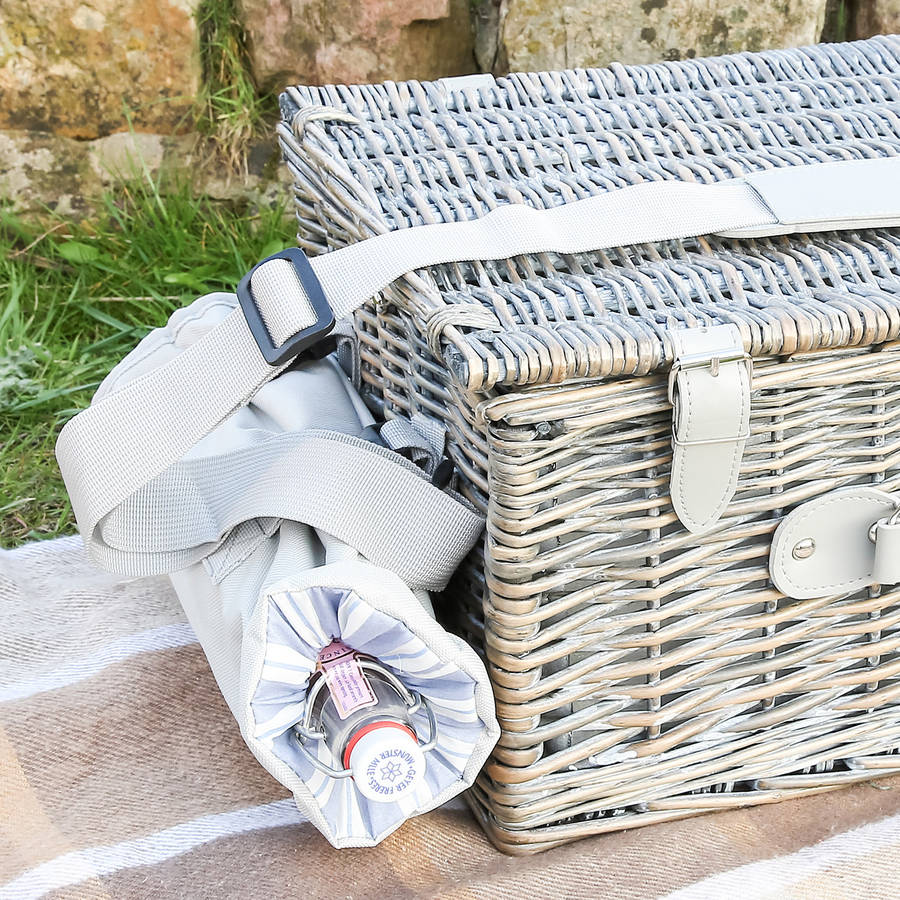 personalised willow picnic hamper for four by dibor