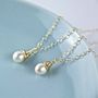 Wrapped Teardrop Pearl Necklace, thumbnail 5 of 12