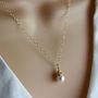 Wrapped Teardrop Pearl Necklace, thumbnail 2 of 12