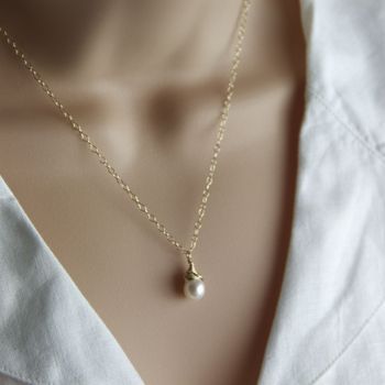 Wrapped Teardrop Pearl Necklace, 7 of 12