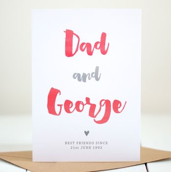 Personalised Best Friends Card For Dad, 2 of 9