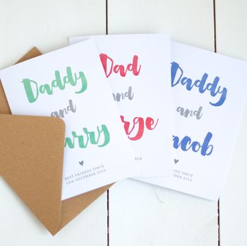 Personalised Best Friends Card For Dad, 7 of 9