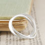 Curve Infinity Solid Sterling Silver Ring, thumbnail 1 of 10