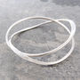 Curve Infinity Solid Sterling Silver Ring, thumbnail 6 of 10