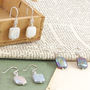 Iridescent June Birthstone Silver Pearl Earrings, thumbnail 1 of 2