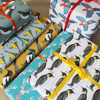Luxury Penguin Gift Wrap And Card Set, 5 of 5