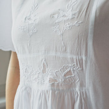 White Cotton Short Sleeve Nightdress 18th Century, 2 of 5