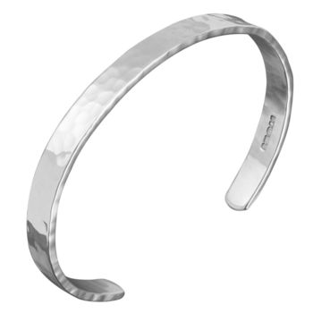 Hammered Sterling Silver Bracelet, 9 of 11