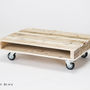'On Wheels' Small Wood Coffee Table, thumbnail 4 of 7