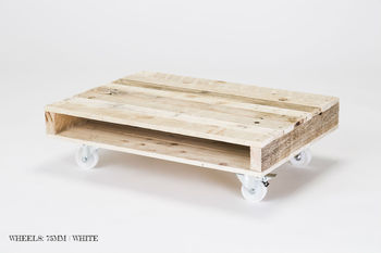'On Wheels' Small Wood Coffee Table, 5 of 7