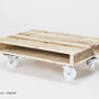 'On Wheels' Small Wood Coffee Table, thumbnail 6 of 7