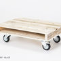 'On Wheels' Small Wood Coffee Table, thumbnail 1 of 7