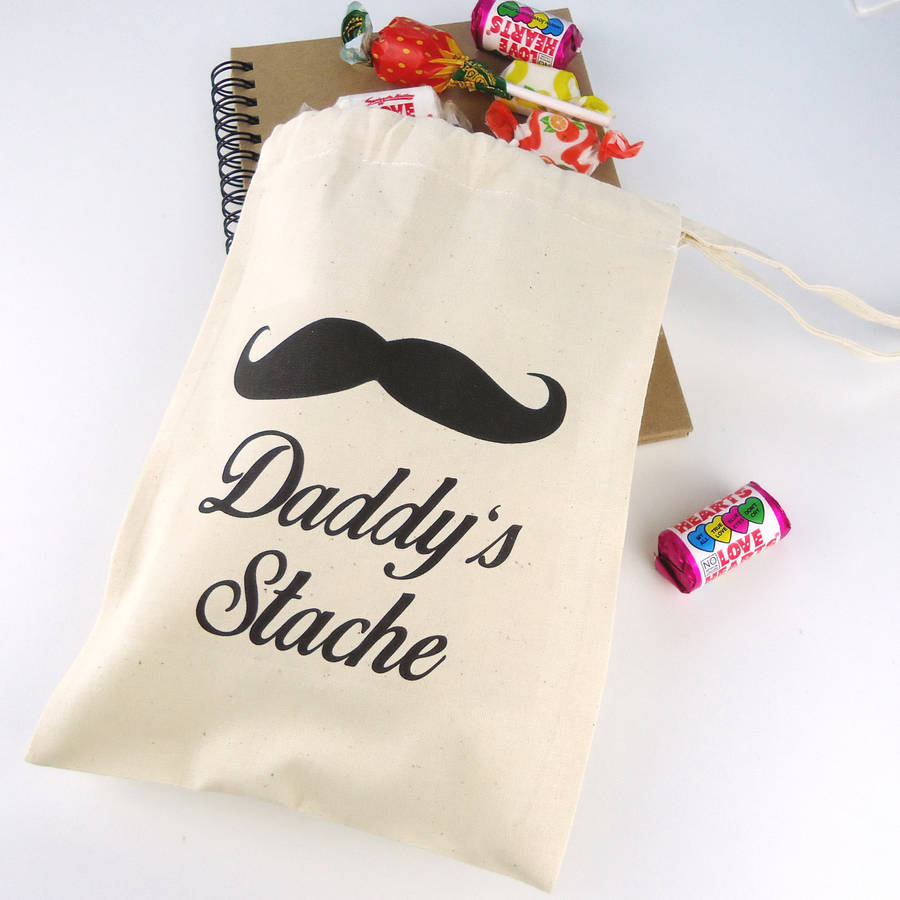 Personalised Bag For Dad's Stache By Tailored Chocolates and Gifts