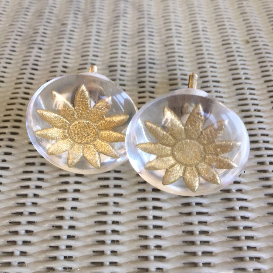 gold flower drawer knob by french grey interiors