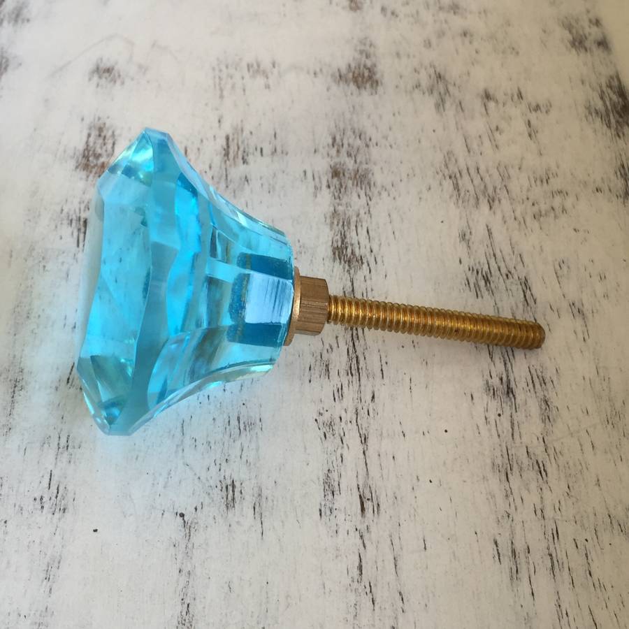 aqua glass drawer knob by french grey interiors