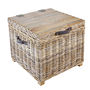 Washed Rattan Storage Side Table, thumbnail 1 of 4
