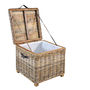 Washed Rattan Storage Side Table, thumbnail 2 of 4