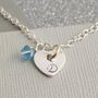 Personalised Heart Birthstone Charm Bracelet, thumbnail 7 of 11